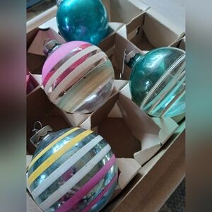 5 Vintage Shiny Brite Ornaments